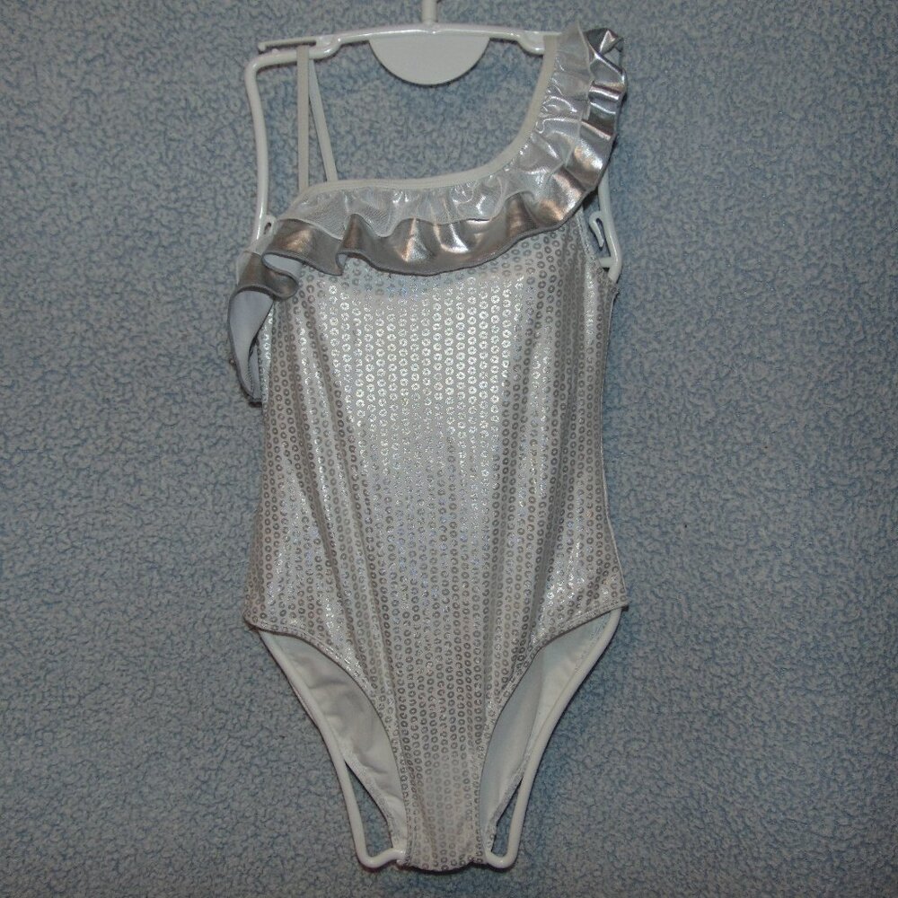 Flapdoodles White One Shoulder Swimsuit 14